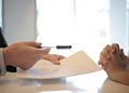 Consulting firm icon with briefcase and document
