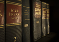 Legal industry icon with scales of justice